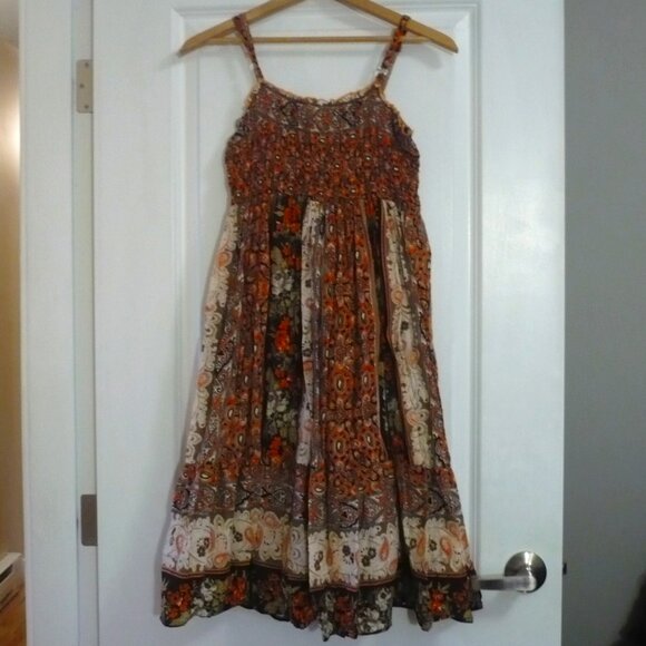 Y2K Paisley Coquette Cotton Dress - Picture 3 of 12